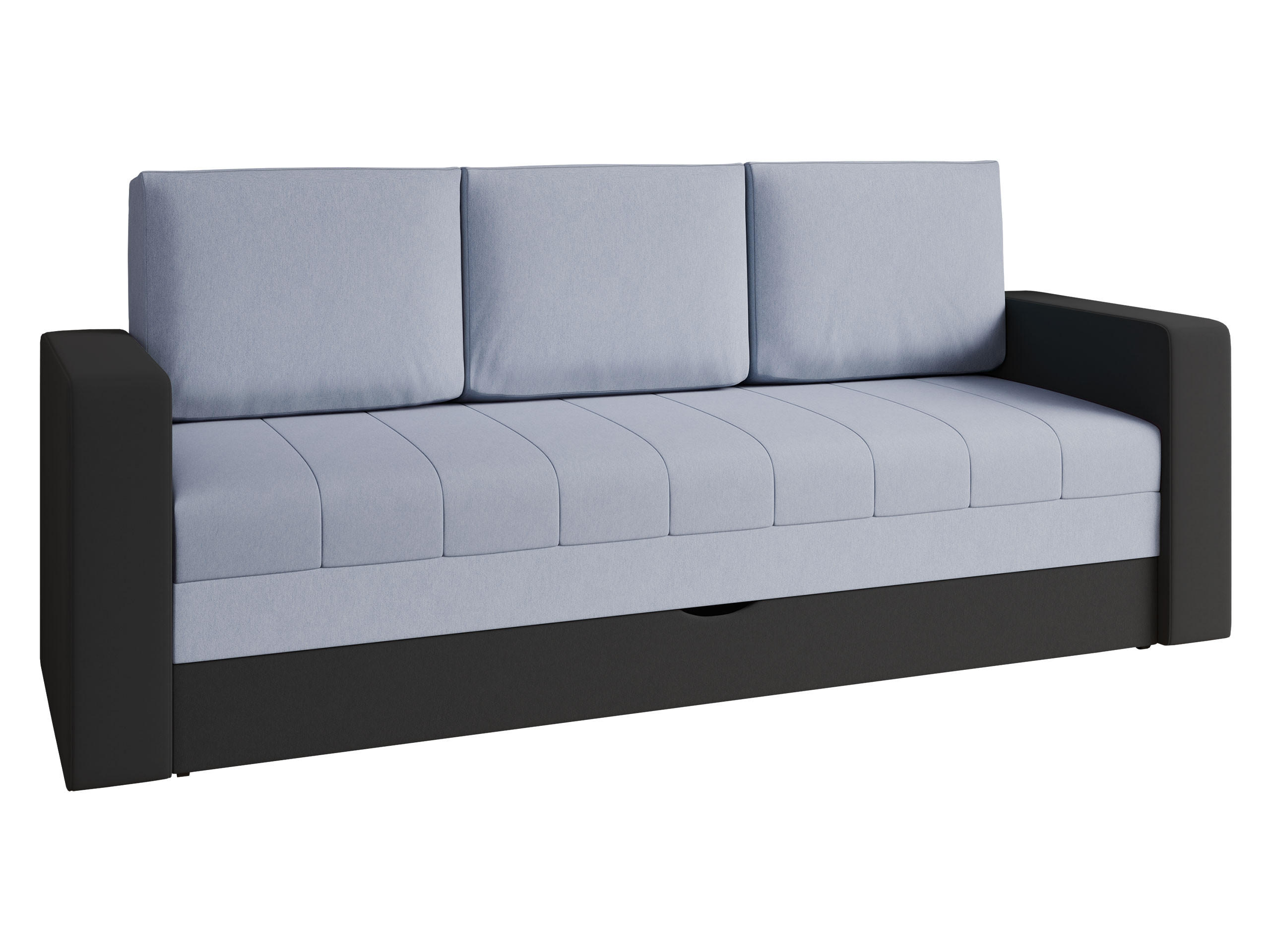 Mirjan24 Schlafsofa Schwarz, Grau 222x86x75 cm