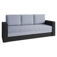 SCHLAFSOFA Calabrini - Schwarz/Grau, Holz/Kunststoff (222/86/75cm) - MIRJAN24