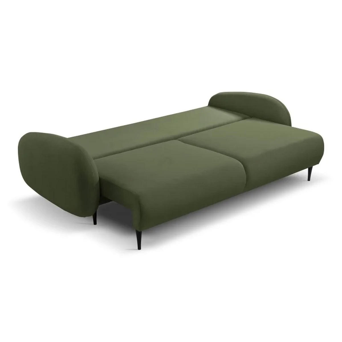 SCHLAFSOFA SOFTI, Sofa mit Schlaffunktion und Bettkasten, Farbe: Grün, Velourstoff - Grün, Textil (232/95/109cm) - Sepro Meble