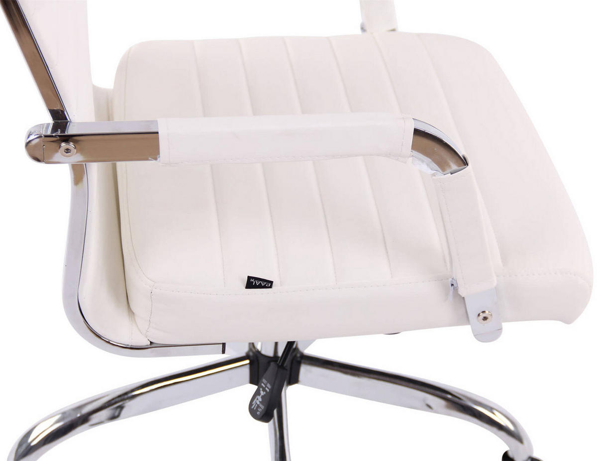 BÜROSTUHL Amadeus, Kunstleder Weiß - Weiß, Textil/Metall (51/106/63cm) - TPFLiving