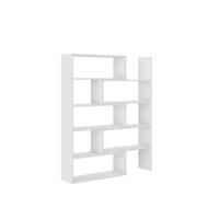 BÜCHERREGAL LORIS 72,5x24x138 cm, Regal Weiß - Weiß, Holzwerkstoff (72.5/138/24cm) - MASSENO