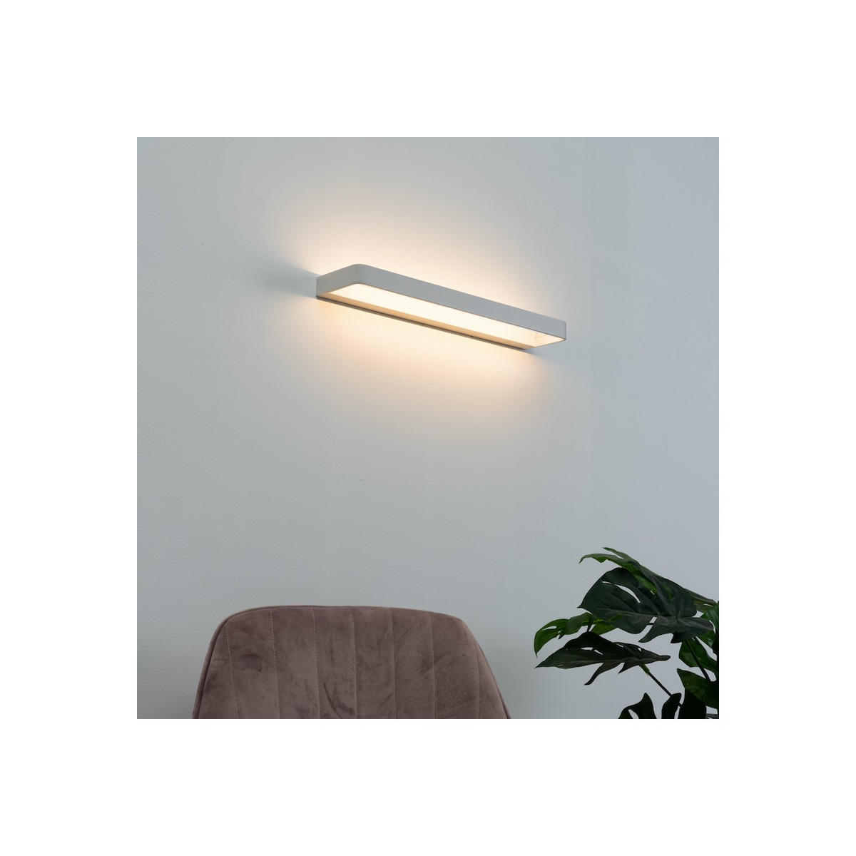 WANDLEUCHTE Verso, Weiß, 53cm - Weiß, Metall (12/4.2/53cm) - KOSILUM