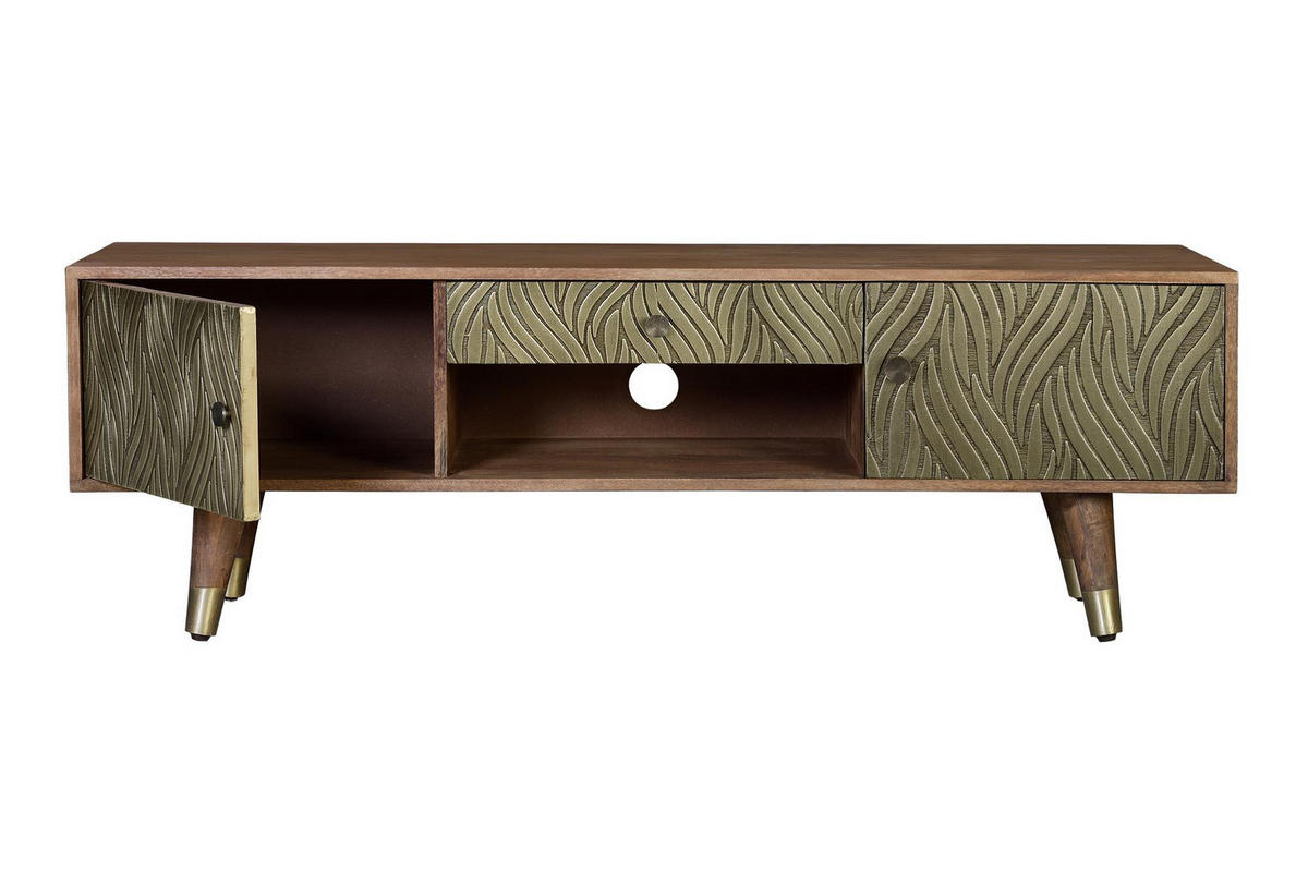 TV-SCHRANK aus Mangoholz - Braun, Holz (140/46/40cm) - Giner y Colomer
