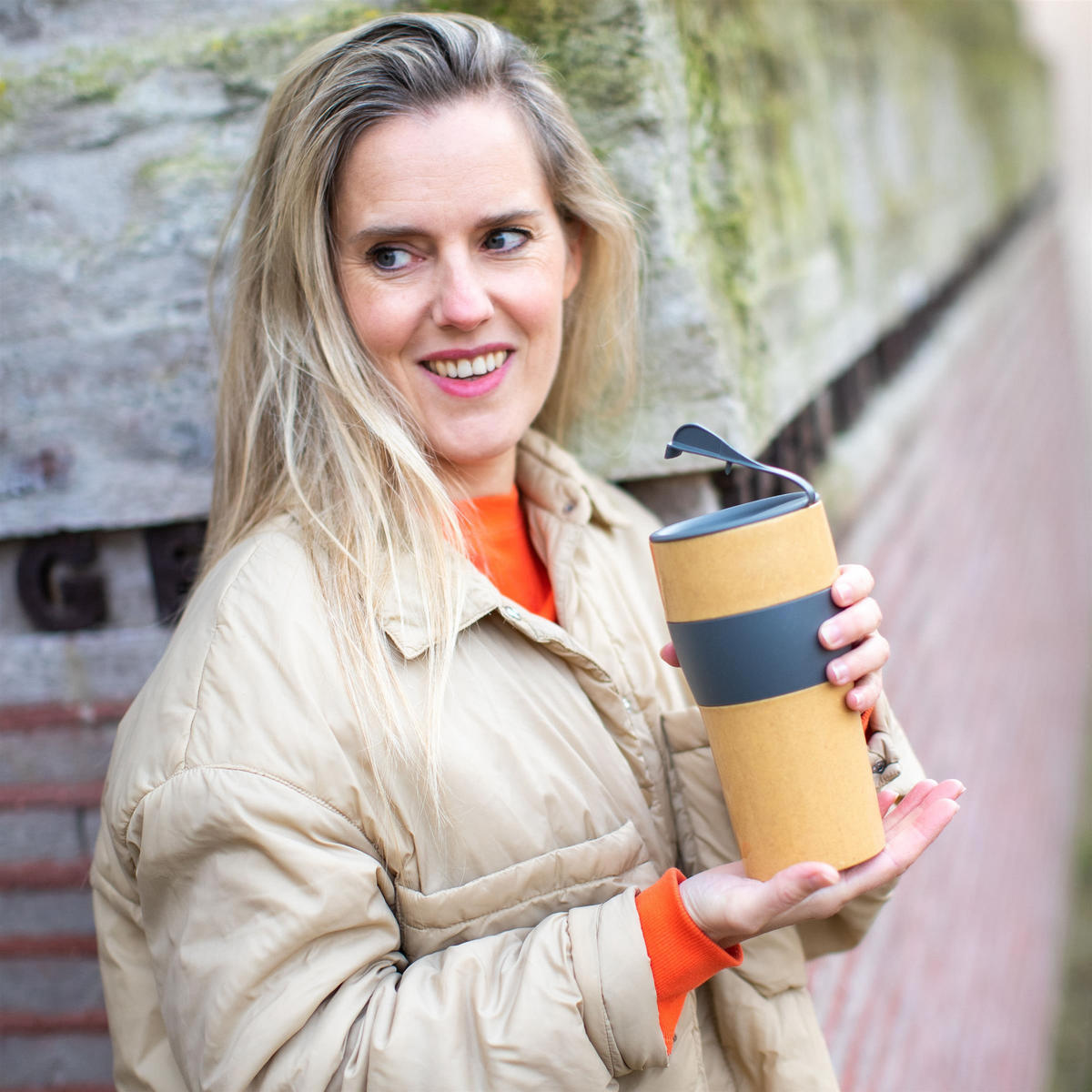 THERMOBECHER Aroma To Go Xl Nature ash grey 700 ml 9,7/9,2/18,5 cm - Anthrazit, Kunststoff (0.7L) - KOZIOL