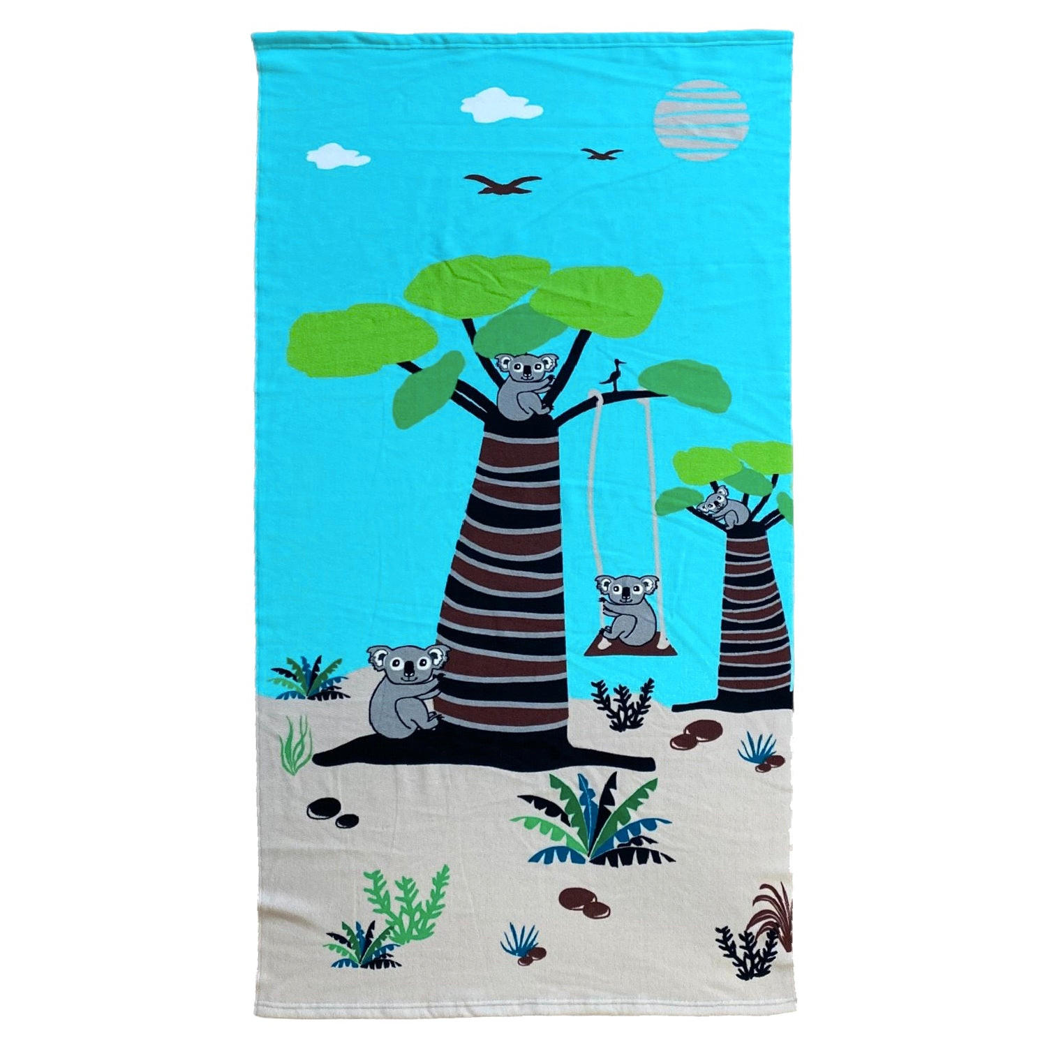 MIKROFASER-STRANDTUCH Kind Swing - Blau, Textil (70/140cm) - LE COMPTOIR DE LA PLAGE