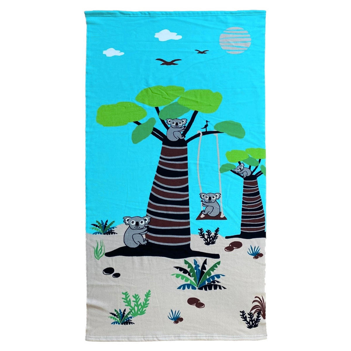 MIKROFASER-STRANDTUCH Kind Swing - Blau, Textil (70/140cm) - LE COMPTOIR DE LA PLAGE