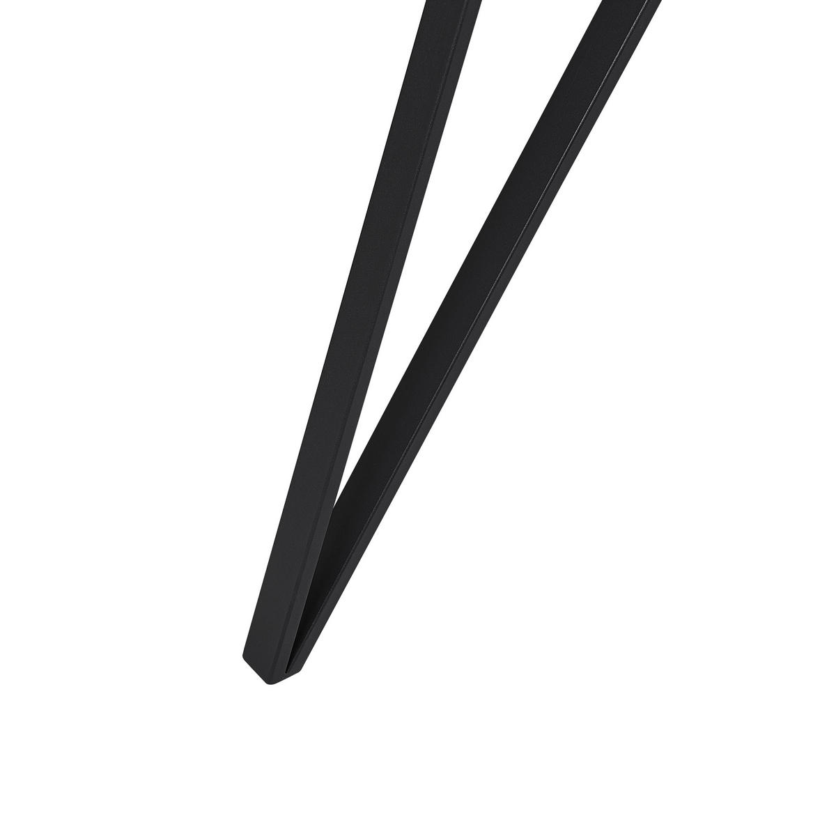ESSTISCH 150/80/75 cm Weiß schwarz Rechteckig Molden - Weiß, Holzwerkstoff (150/80/75cm) - Beliani