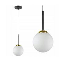 PENDELLEUCHTE Milano Glas - Goldfarben/Schwarz, Glas/Metall (14/14/110cm) - kiki design