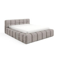 POLSTERBETT NUBO Premium 160x200 cm mit Bettkasten – PERFECT HARMONY 04 - Beige, Holz (160/200cm) - Dekori_Interiors