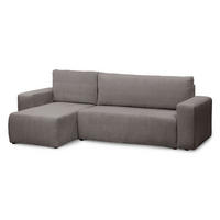 ECKSOFA Kingi Dunkelbraun - Dunkelbraun, Textil (244/142cm)