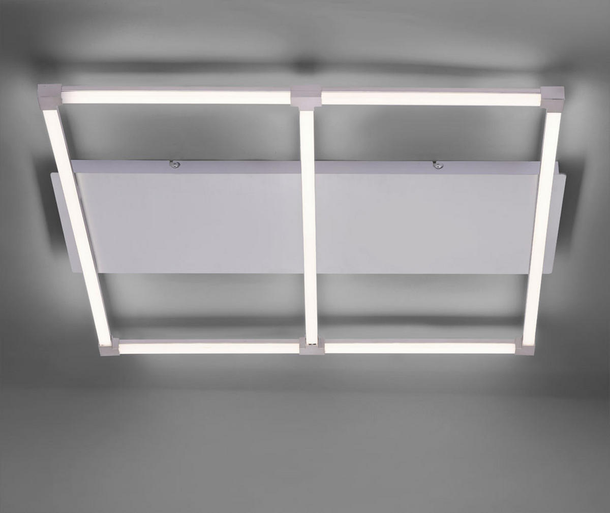 LED DECKENLEUCHTE ANNE Weiß Silber - Weiß, Metall (77.8/74.2/7cm)