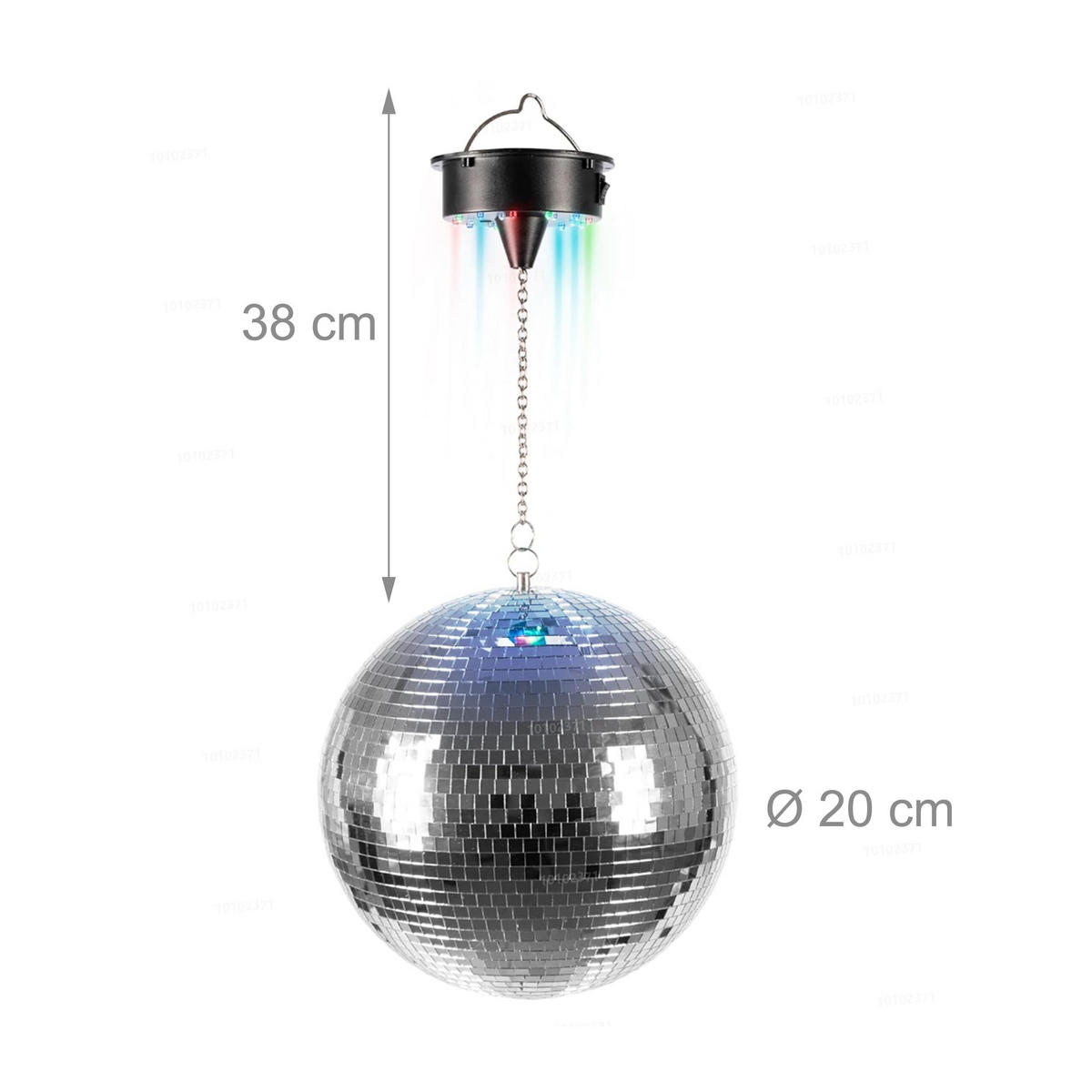 DISCOKUGEL - Silberfarben, Glas/Kunststoff (20/58/20cm) - Relaxdays