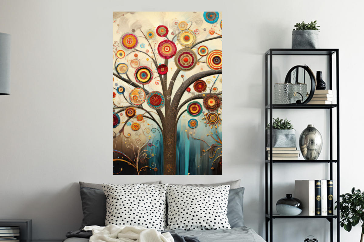 WANDTATTOO Baum - Baum des Lebens - Farbe 80x120 cm - Braun, Kunststoff (80/120/0.1cm) - MuchoWow