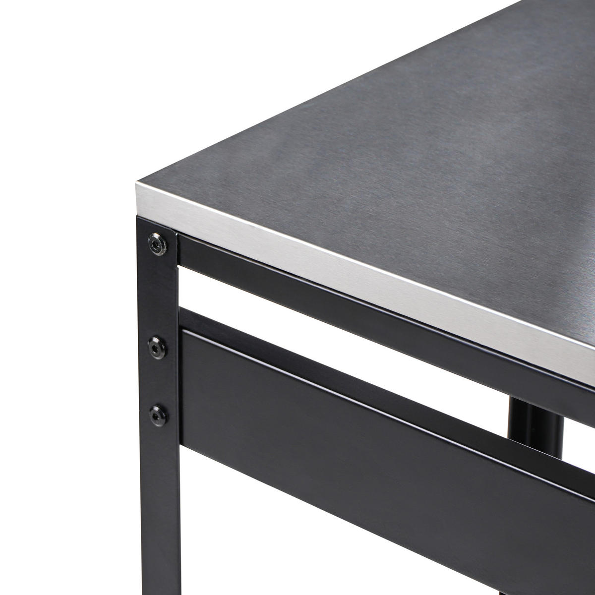 OUTDOOR-BARTISCH Schwarz Maenza - Schwarz, Metall (120/105/40cm) - Beliani