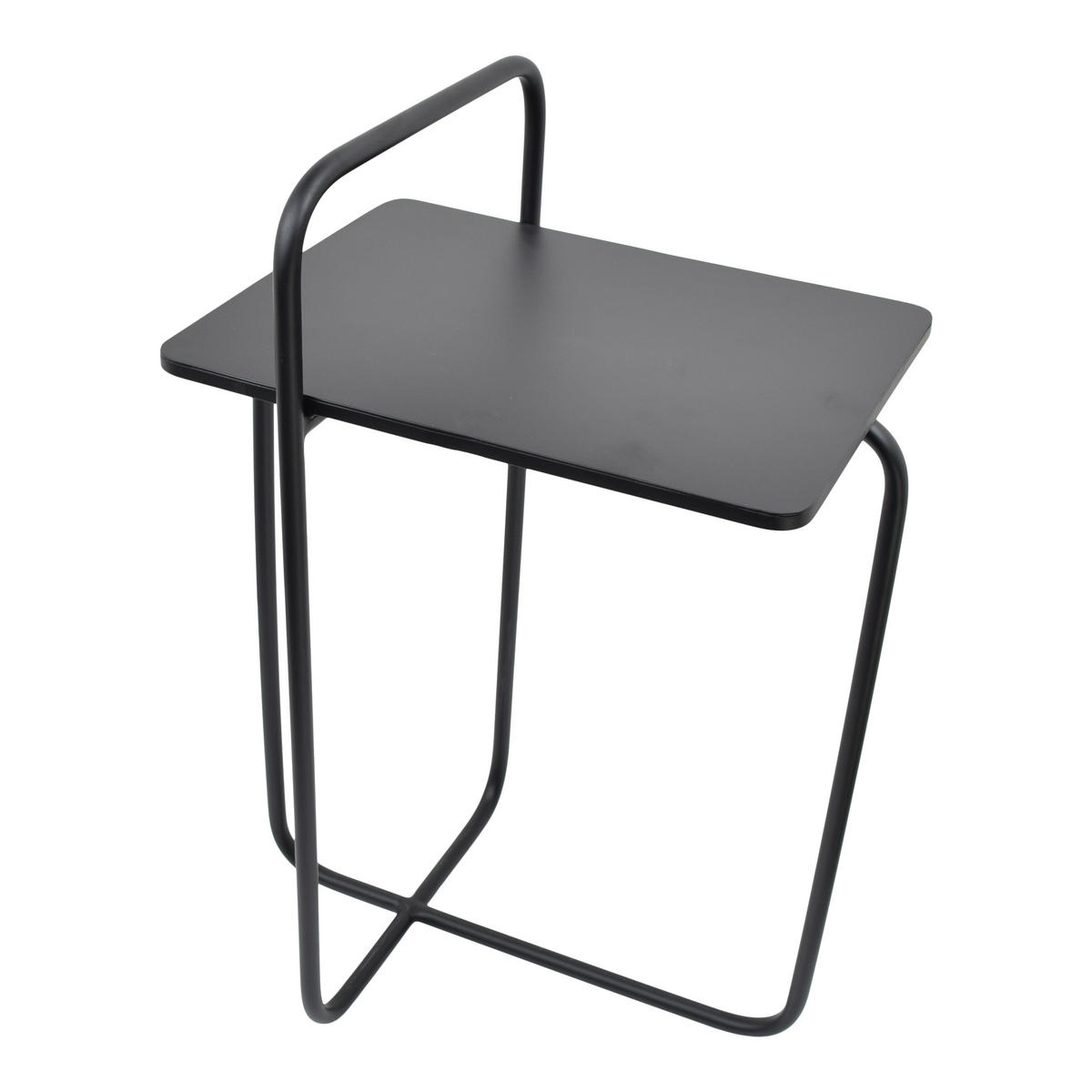BEISTELLTISCH Easy Schwarz - Schwarz, Metall (28/37/68cm) - LOFT42