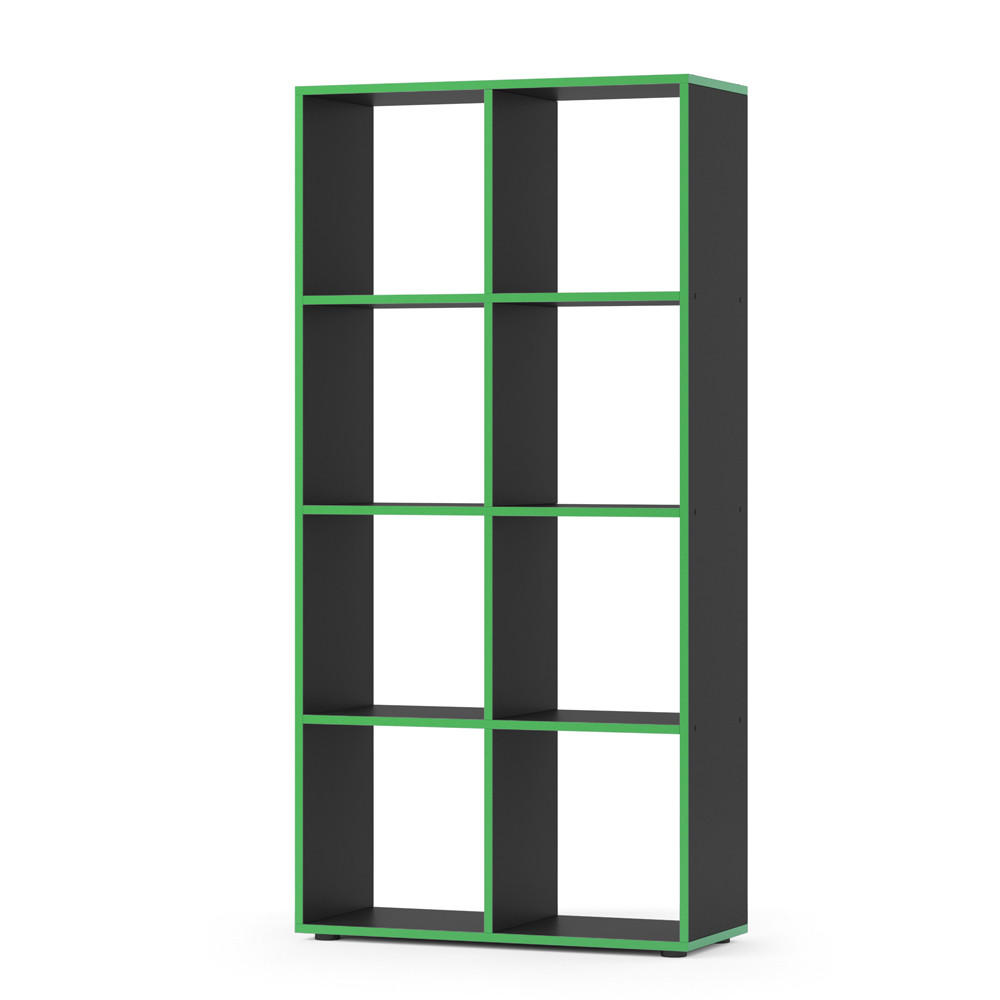 RAUMTEILER Scutum Schwarz/Grün 72 x 143 cm - Schwarz/Grün, Holzwerkstoff (143/72/29cm) - Vicco