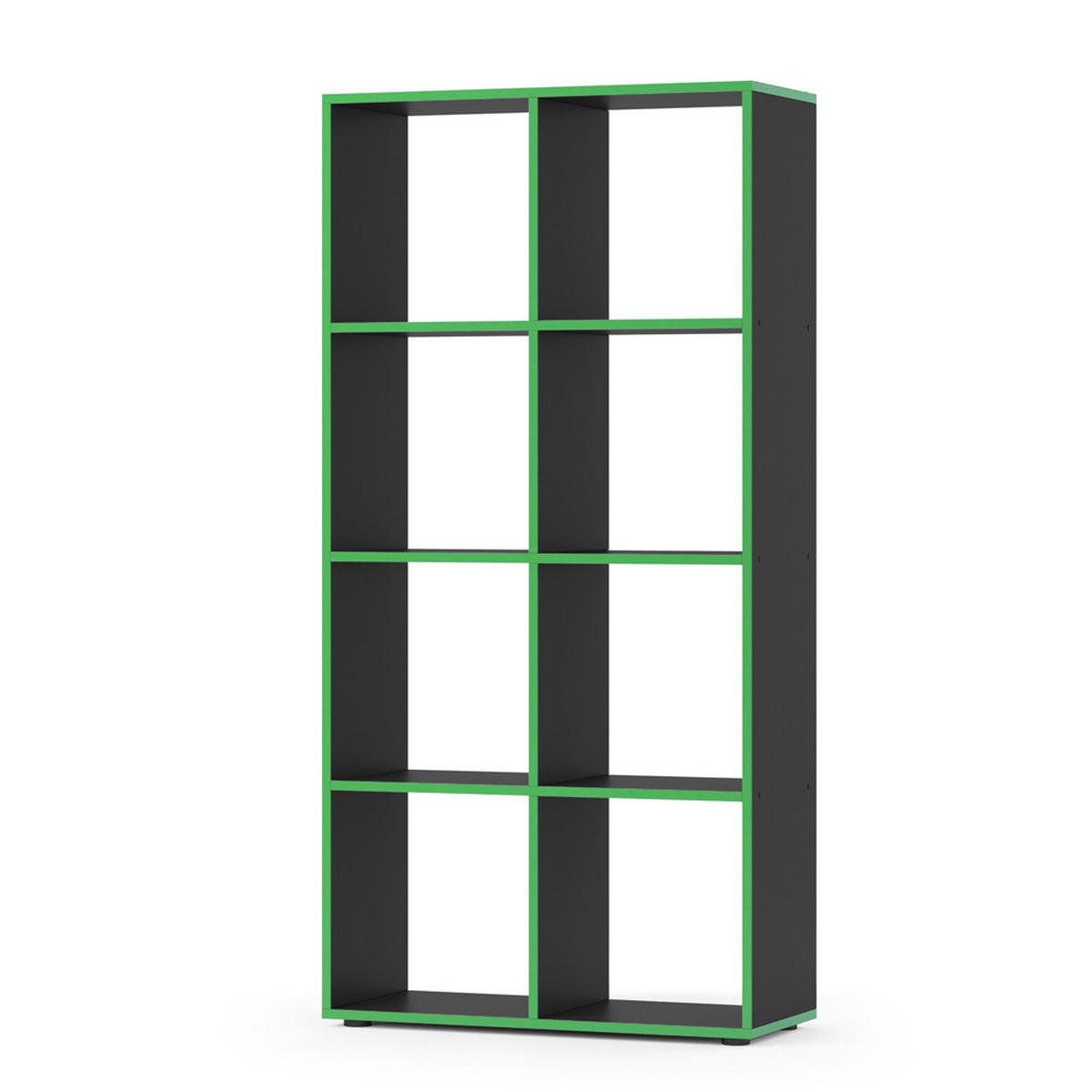 RAUMTEILER Scutum Schwarz/Grün 72 x 143 cm - Schwarz/Grün, Holzwerkstoff (143/72/29cm) - Vicco