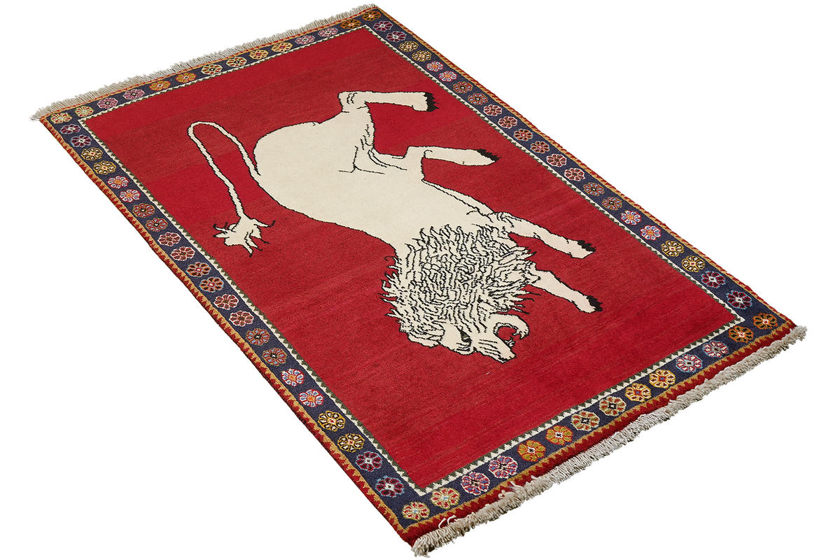 TEPPICH Gashgai Rot 130/83 cm Schurwolle - Rot, Textil (83/130cm) - Looma