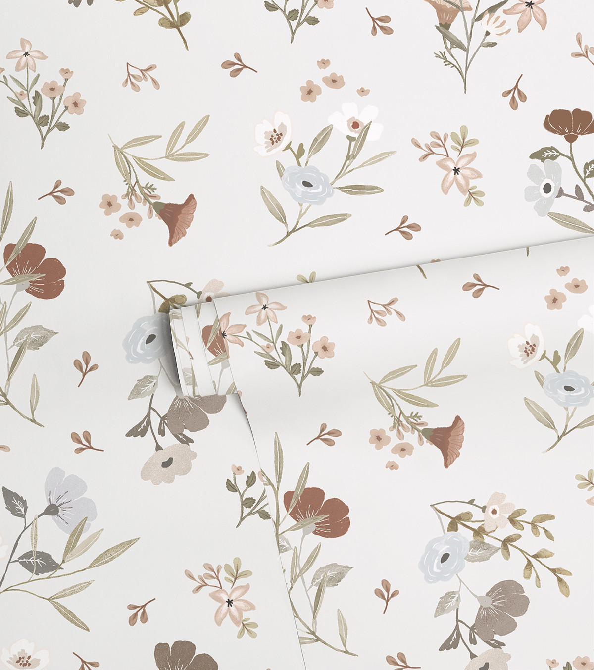 VLIESTAPETE Lilydale Blumen 50 cm x 10 m, hellgrau - Hellgrau/Grau, Papier (50/1000cm) - Lilipinso