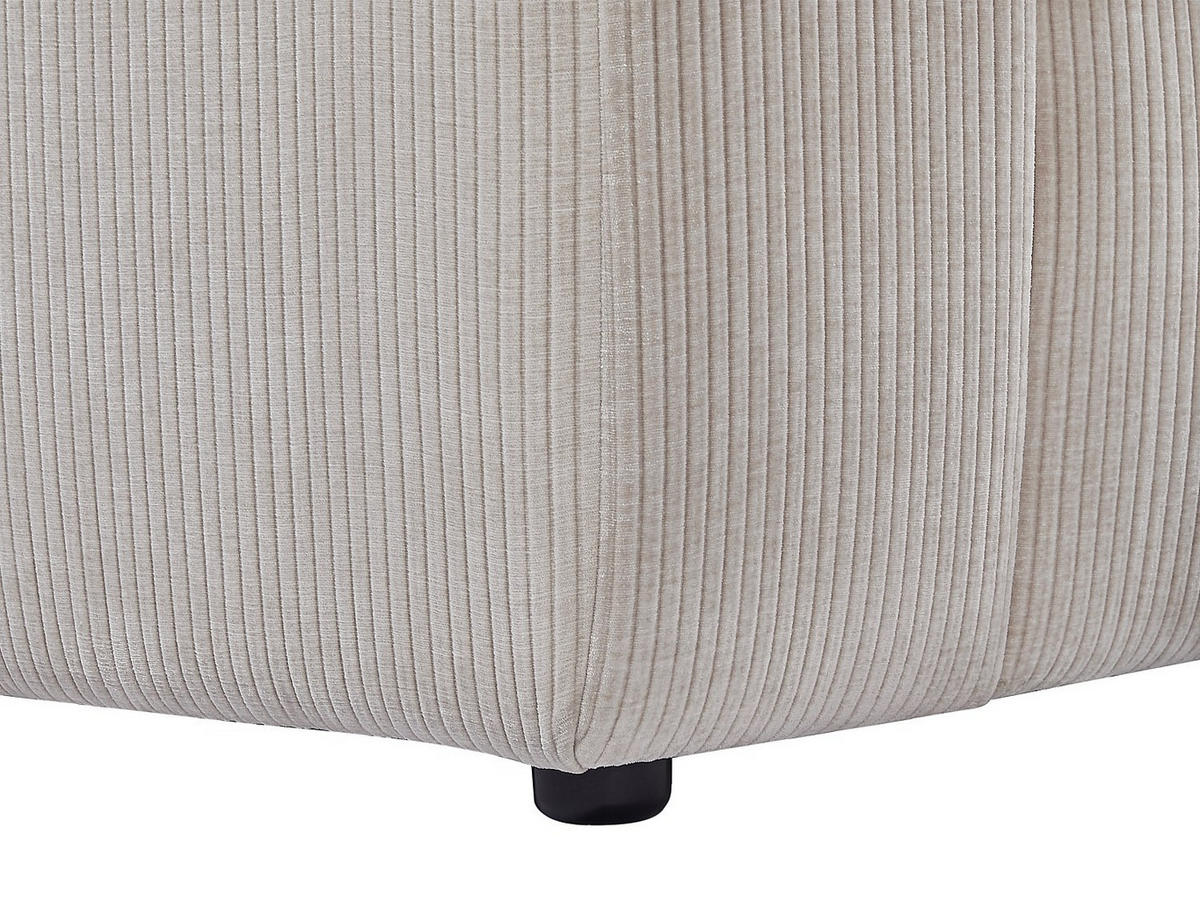 SITZHOCKER - 1 Person - Samt, Stoff - Beige - TIRONO - Beige, Textil (99/46/66cm) - Vente-Unique