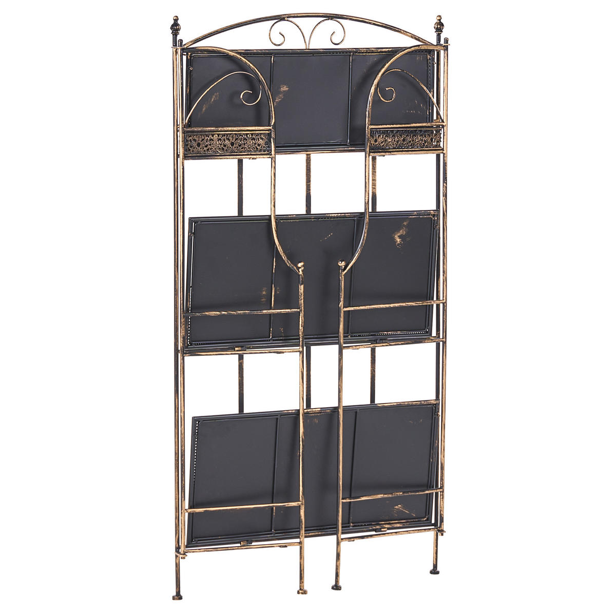 REGAL 60/30 cm Schwarz Villadose - Schwarz, Metall (60/117/30cm) - Beliani