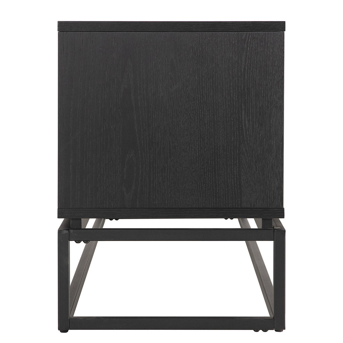 TV-LOWBOARD - Holzwerkstoff / Metall - Schwarz, Holzwerkstoff/Metall (150/55/40cm) - home24