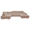 WOHNLANDSCHAFT Torezio Bis Cord, Seite: Links - Rosa, Holz/Textil (346/90/203cm) - MIRJAN24