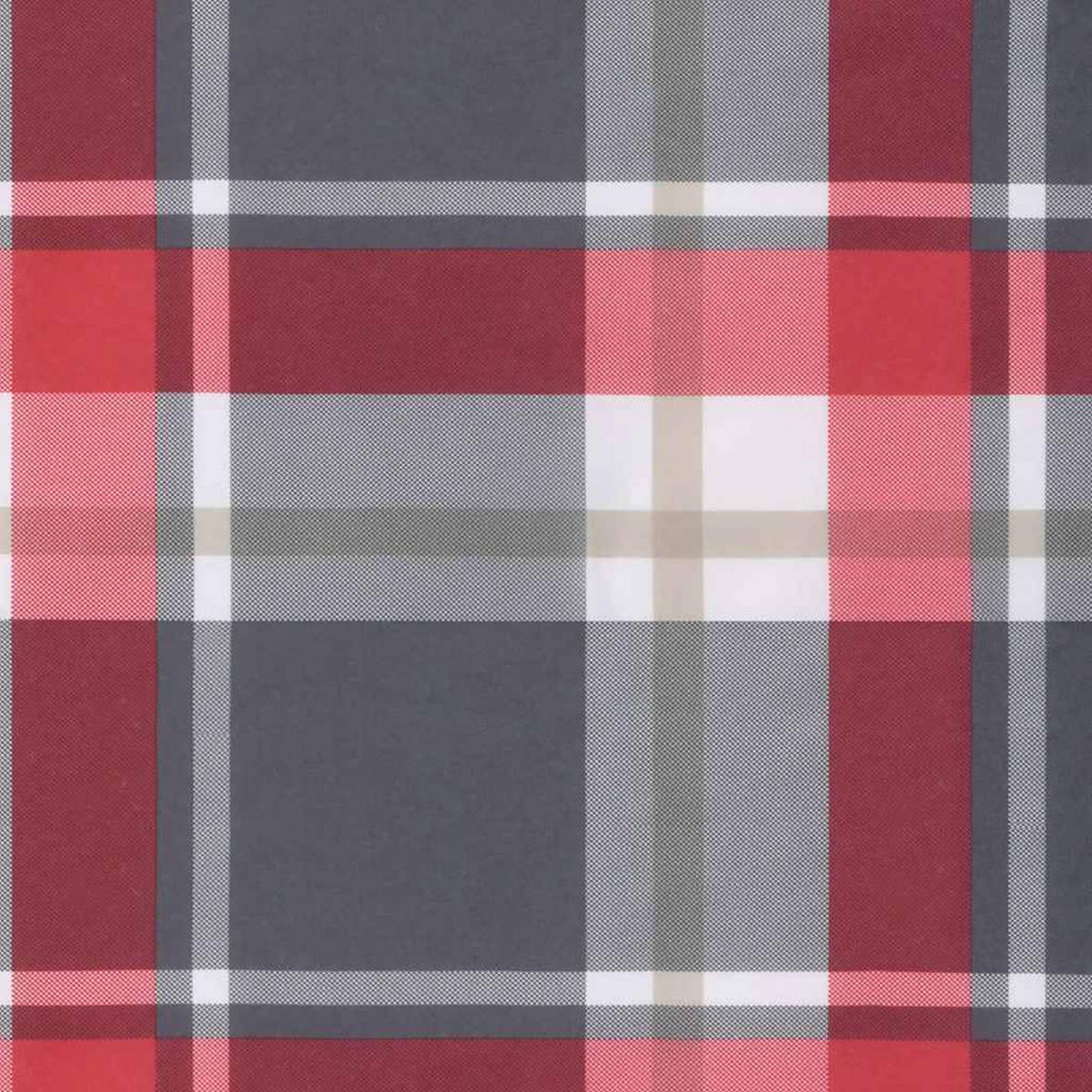 SONNENLIEGEN-AUFLAGE Rot Karomuster 200/70/3 Cm Oxford-Gewebe - Eukalyptusholzfarben, Textil (70/3/200cm) - vidaXL