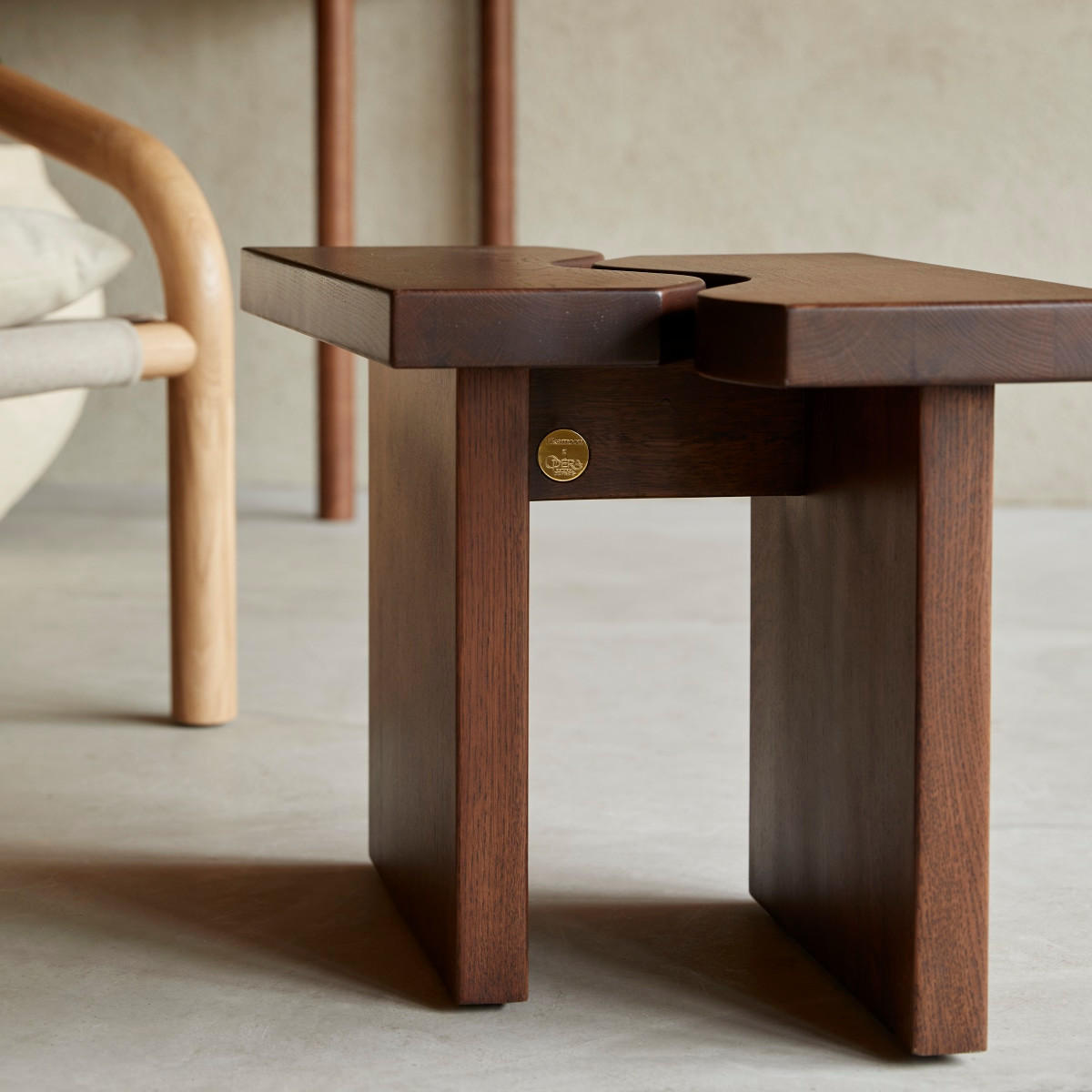 BEISTELLTISCH Opéra Dunkelbraun aus Eiche - Dunkelbraun, Holz (48/65/45cm) - Tikamoon