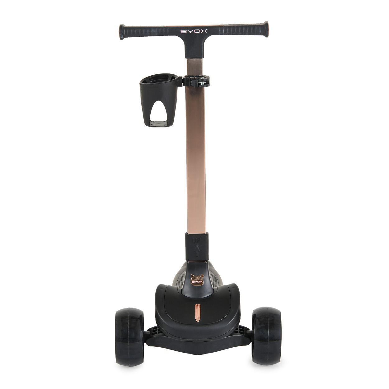 KINDERROLLER Aero klappbar schwarz Getränkehalter Hinterradbremse höhenverstellbar - Schwarz, Metall (73/36/76cm)