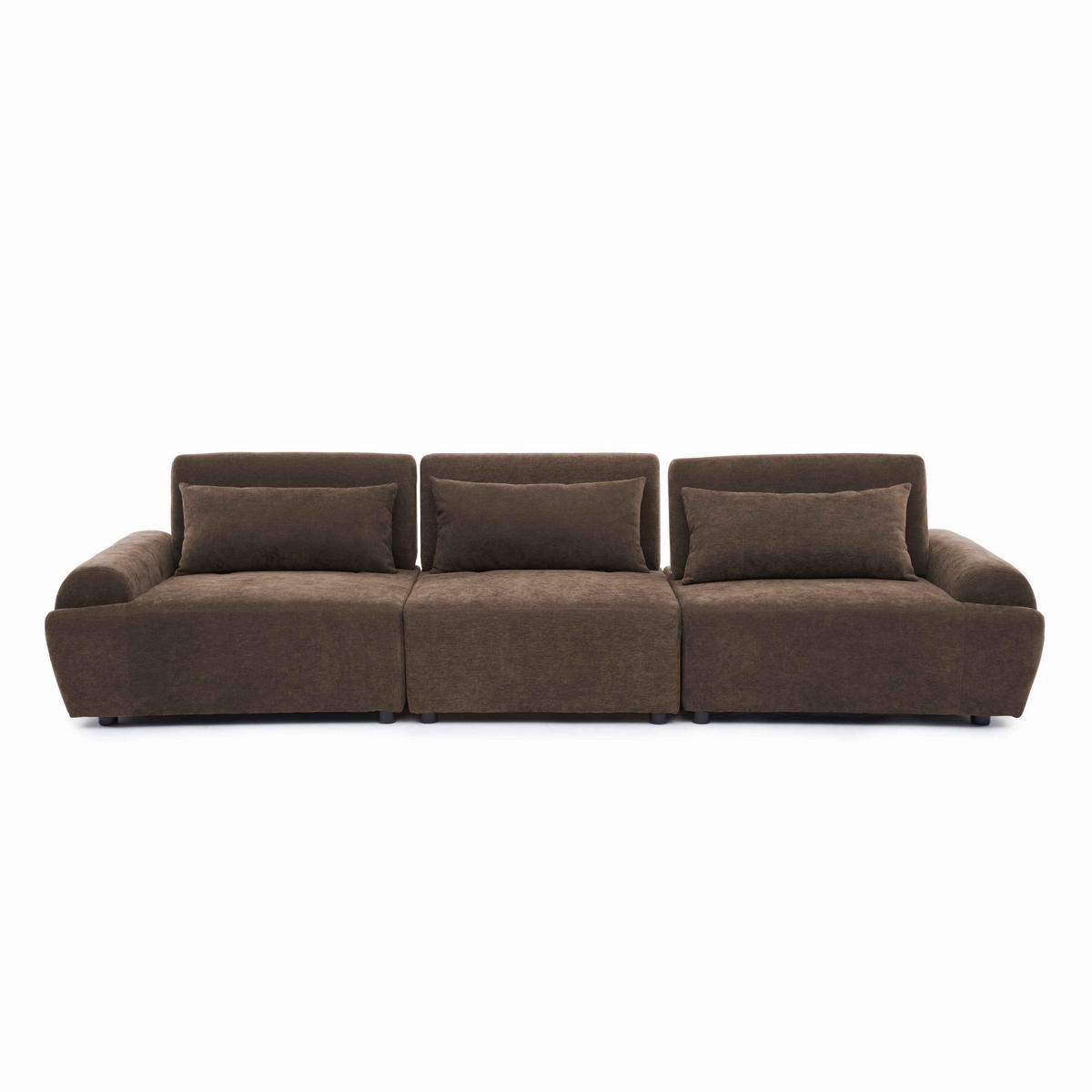 SOFA 3-Sitzer, Schokoladebraun - Braun, Textil (303/82/109cm) - Oviala