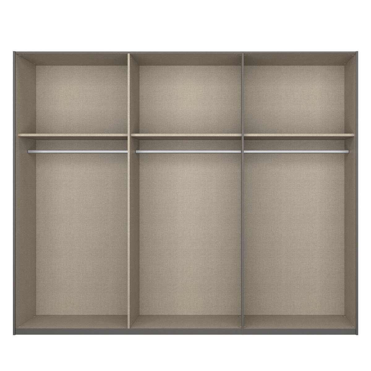 SCHWEBETÜRENSCHRANK - Graphitfarben, Holzwerkstoff (270/222/69cm) - home24