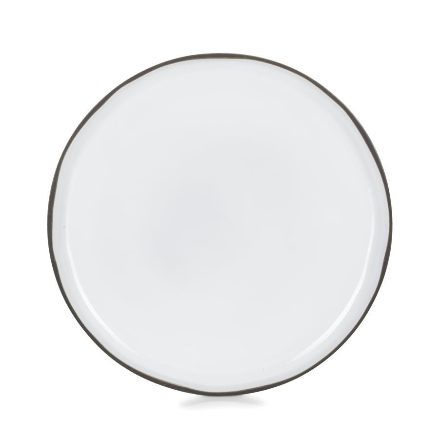 TELLER FLACHER CARACTERE 26 cm Kumuluswolke weiss - Weiß, Keramik (26cm) - Revol Porcelaine France