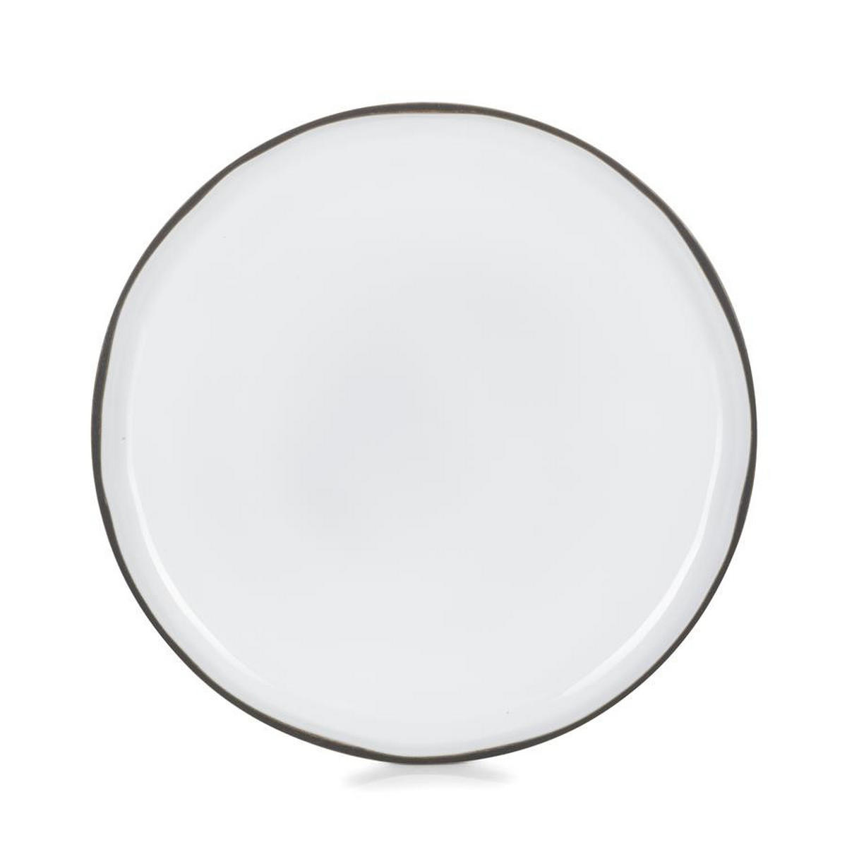 TELLER FLACHER CARACTERE 26 cm Kumuluswolke weiss - Weiß, Keramik (26cm) - Revol Porcelaine France