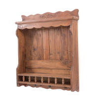 WANDREGAL Cottage Mahagoni Holz, 3 Haken, naturfarben - Naturfarben, Holz (67/76/15cm) - DESIGN DELIGHTS