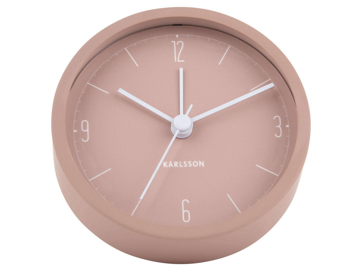 WECKER Rosa 9/9 cm - Pink, Metall (9/9/3cm) - KUNSTLOFT