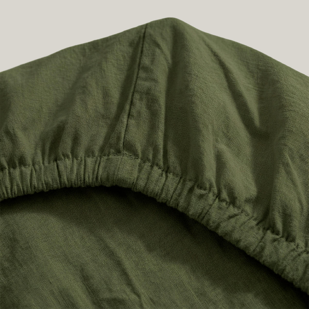 SPANNBETTTUCH basic 200x200x32 cm olivgrün - Olivgrün, Textil (200/200cm) - Happy Friday