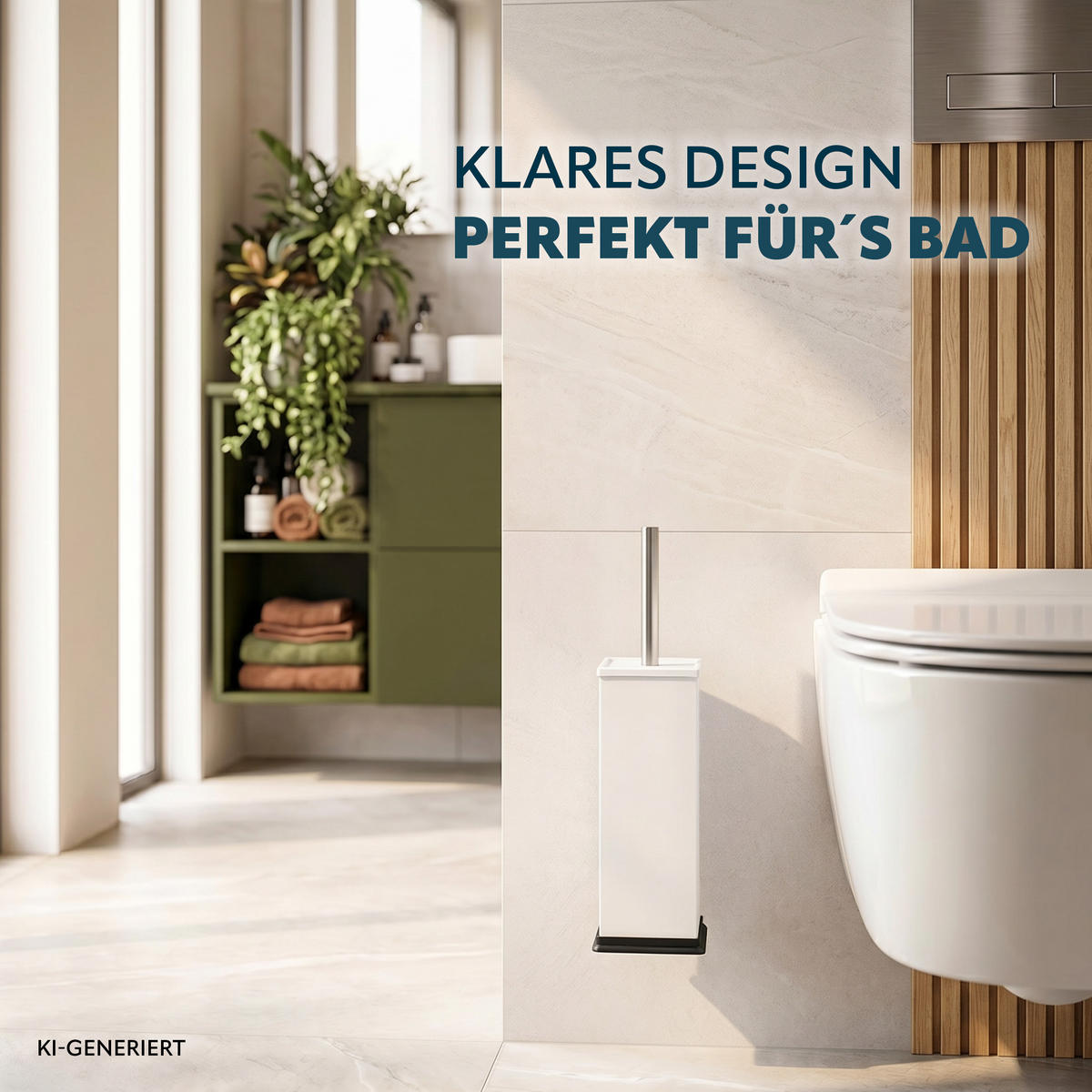 WC-GARNITUR inkl. Wandhalterung - Weiß, Metall (10/39/14.5cm) - bremermann