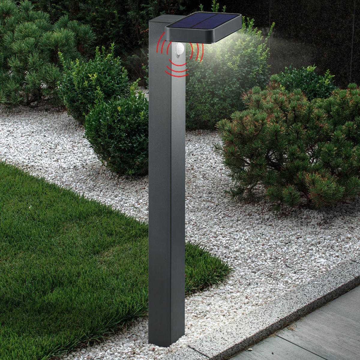 LED AUSSENLEUCHTE ESQUEL Anthrazit Edelstahl - Anthrazit, Metall (14/18/60cm)