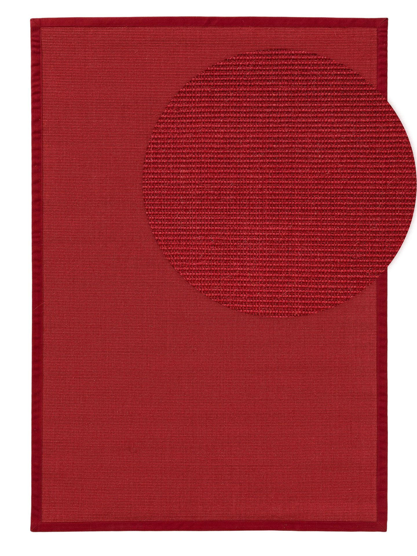 SISALTEPPICH Sana Rot 120x180 cm - Rot, Naturmaterialen (120/1cm) - KUNSTLOFT