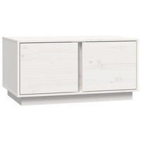 COUCHTISCH Weiß 80x50x40 cm Massivholz Kiefer - Weiß, Holz (80/50/40cm) - furnicato