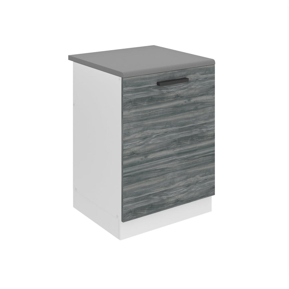 SPÜLENUNTERSCHRANK 60 cm SDZ, mit Arbeitsplatte, mit 1 Tür, Glamour Wood - Hellgrau, Holz (60/85/51.6cm) - B BELINI GROUP