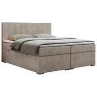 BOXBETT LOPE 140/200 - Beige Strukture - H3 - Beige, Holz/Textil (140/200cm)