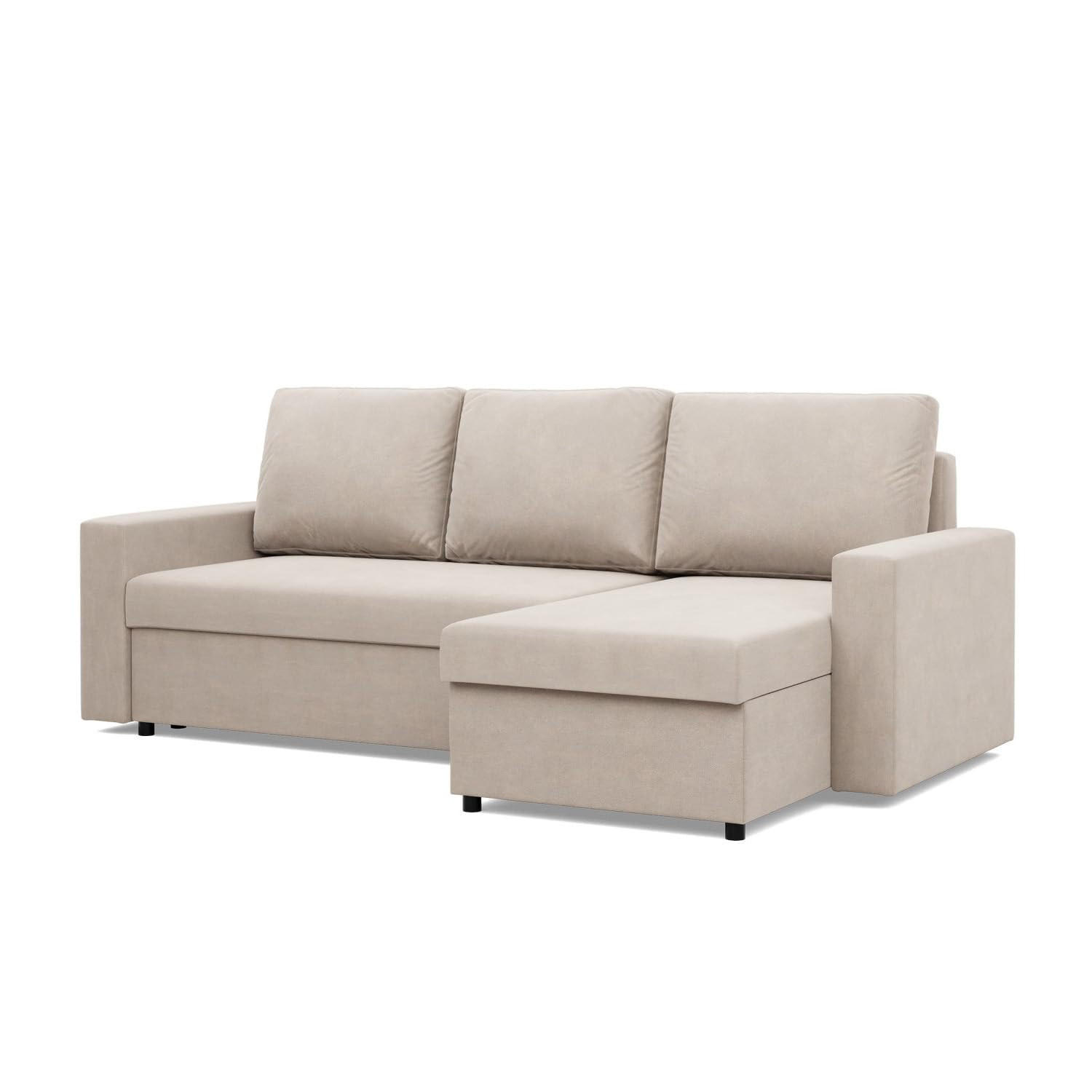ECKSOFA MIT SCHLAFFUNKTION NEO, Beige - Beige, Textil (231/140cm) - Mebligo