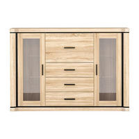 HIGHBOARD Dallas D-7 157 x 111 x 45 cm Eiche Sonoma - Sonoma Eiche, Glas/Holzwerkstoff (157/111/45cm) - Koseto