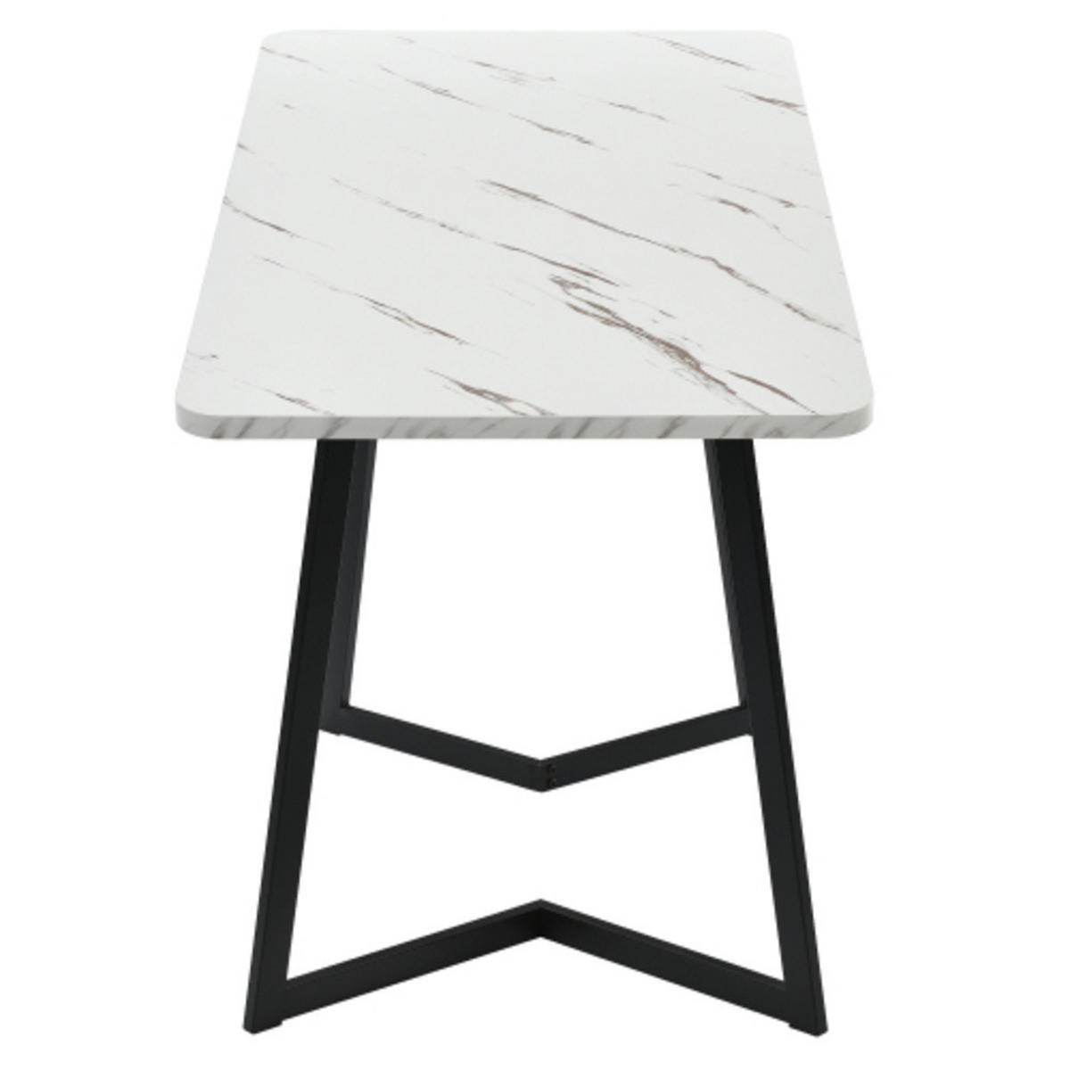 ESSTISCH Set 117x68x75 mit einem Tisch und vier samtgepolsterten Stühlen für Esszimmer Küche und Wohnraum, weiß-grün - Grün, Holzwerkstoff (68/75/117cm) - Luhomfu