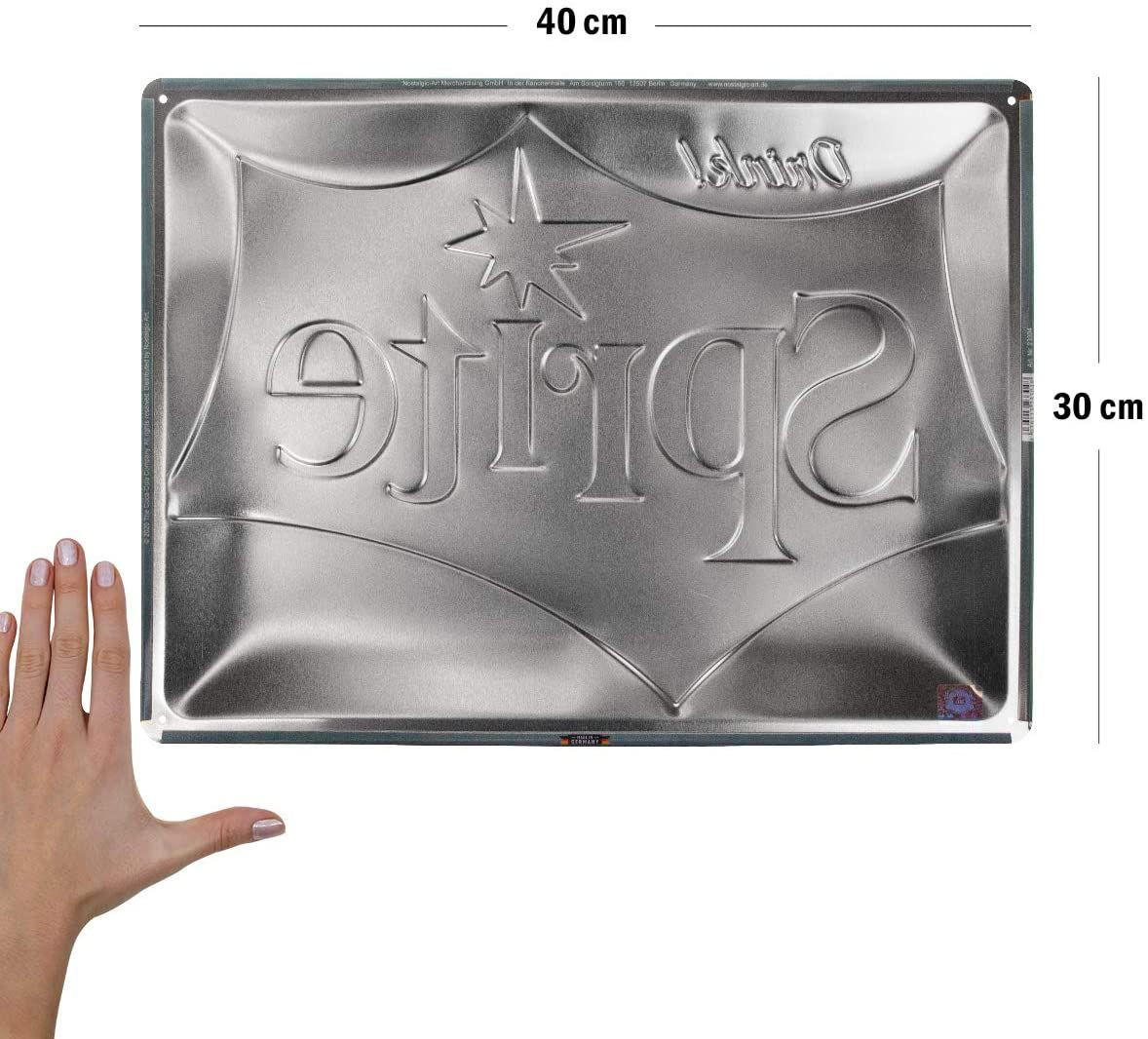 BLECHSCHILD 30/40 cm SpriteLogo Special Edition - Multicolor, Metall (40/30/0.2cm) - Nostalgic-Art