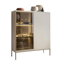 VITRINE mit 2 Türen LINO Kaschmir - Kaschmir, Holzwerkstoff (104/126/39cm) - Compleo24