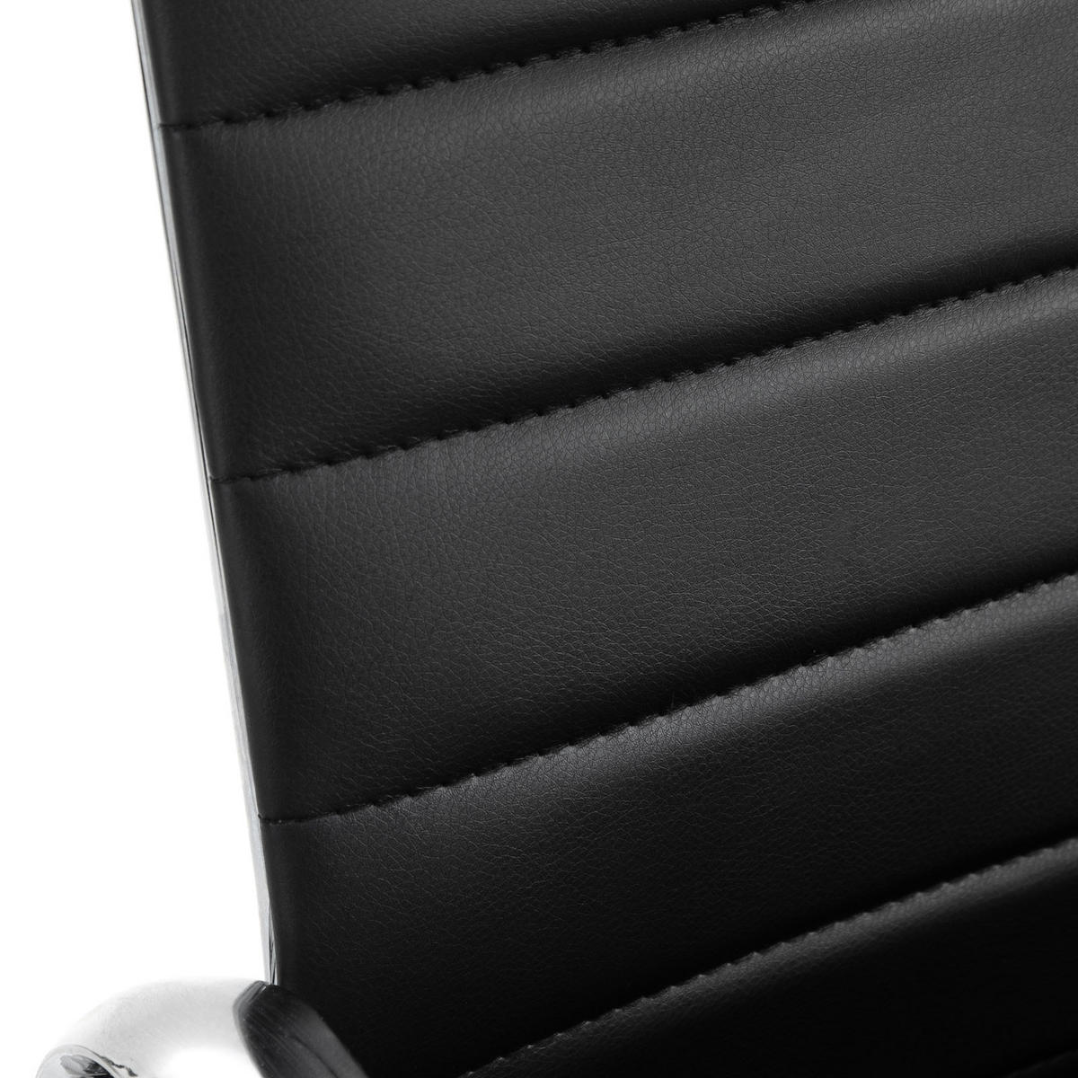 SCHREIBTISCHSTUHL OFFICE COMFORT HB Kunstleder Schwarz - Silberfarben/Schwarz, Textil/Metall (57/120/53cm) - SVITA
