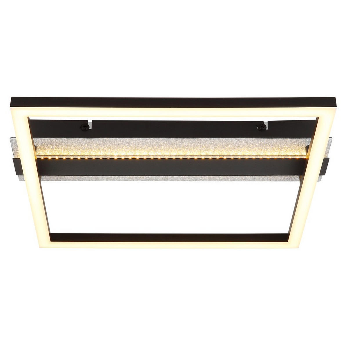 LED DECKENLEUCHTE ESTRADA Metall Schwarz matt - Schwarz, Metall (36/33/7cm) - Globo Lighting